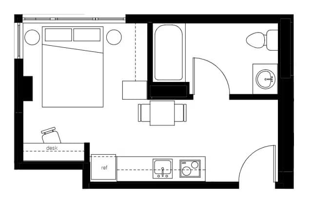 Studio 3 Private floor plan