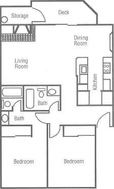 The Gables A007 floor plan