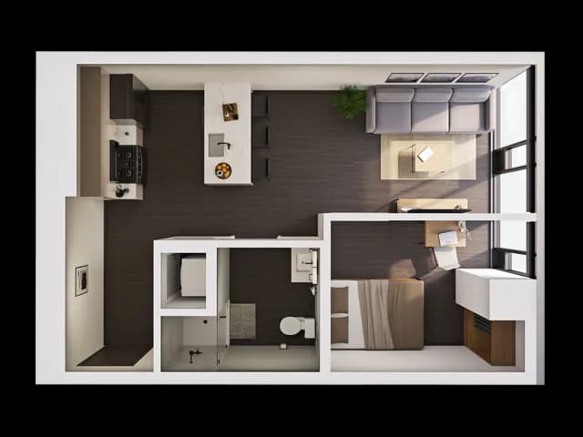1 Bedroom A Private floor plan