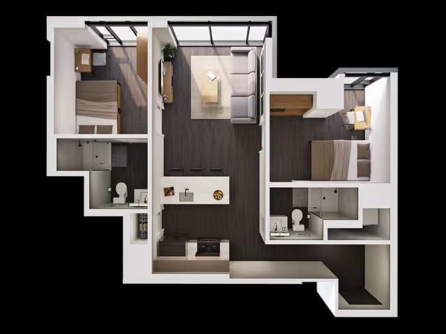 2 Bedroom A Penthouse Private floor plan