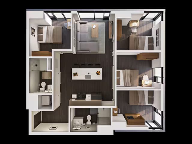 4 Bedroom C Private floor plan