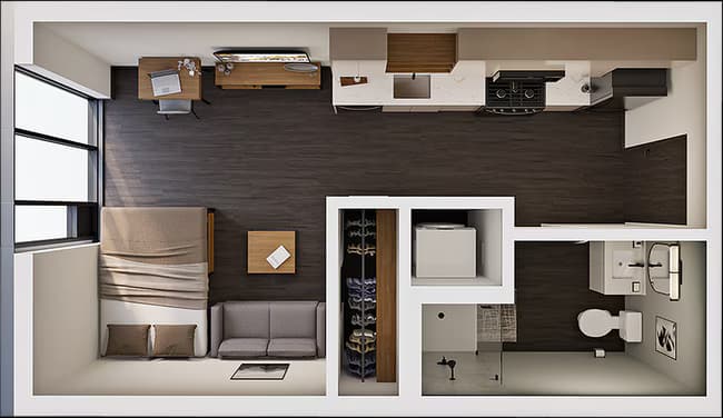 Studio A Entire floor plan