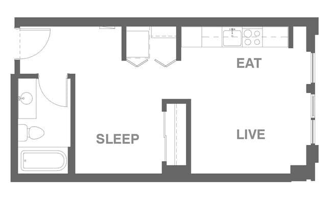 1x1 A Open MFTE 0313 floor plan