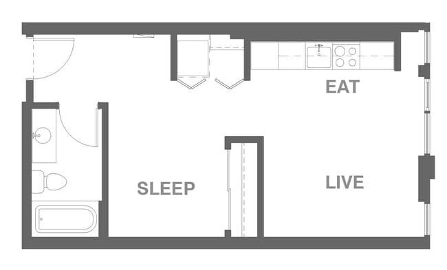 1x1 B Open MFTE 0312 floor plan
