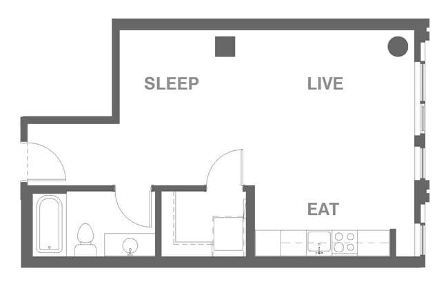 Studio C 1209 floor plan