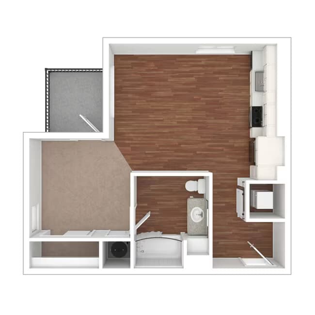 Studio S1 4-208 floor plan