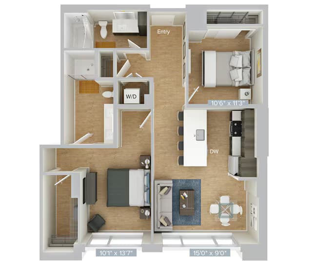 B3-1062 1108 floor plan