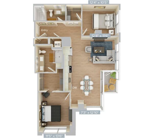 B4-1108 305 floor plan