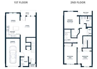 3 Bedroom 2.5 Bath floor plan