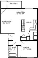 One Bedroom G-12 floor plan