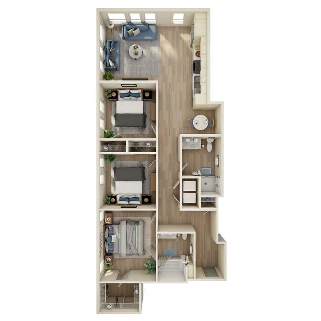 3 Bed, 2 Bath - MFTE - A floor plan