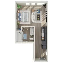 Studio - K floor plan