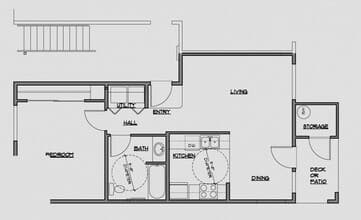 1 Bed 1 Bath A-202 floor plan