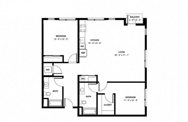 2-2C A307 floor plan