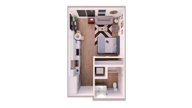 Studio 638 floor plan
