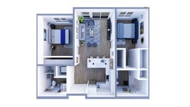 Two-Bedroom 504 floor plan