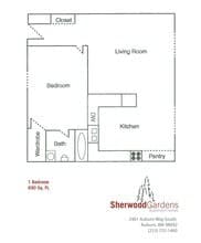 1 Bed, 1.00 Bath M10 floor plan