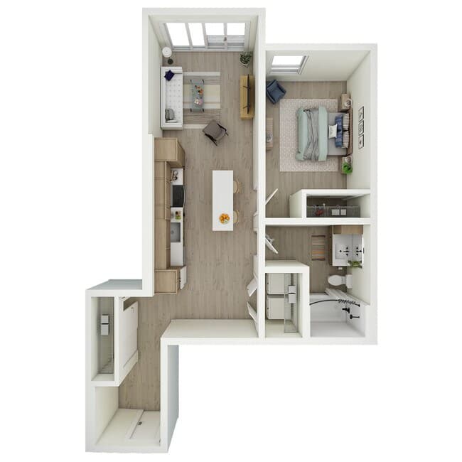 1x1 - MFTE - e79.1 411 floor plan