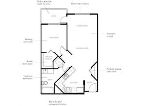 1 Bedroom 101 floor plan