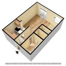 Studio A305 floor plan