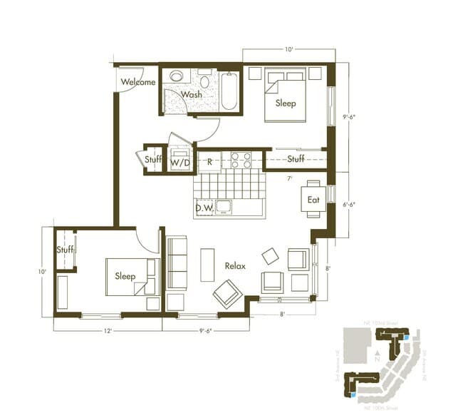 B2 2-434 floor plan