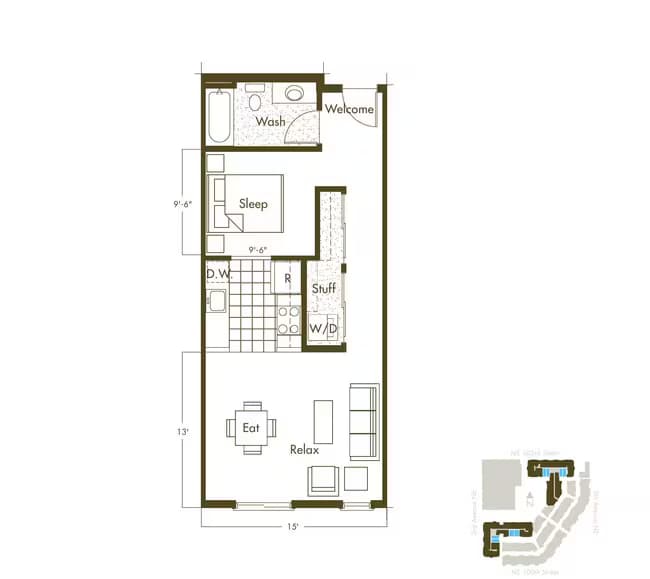 U3 3-238 floor plan