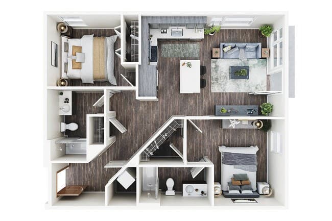 B 412 floor plan