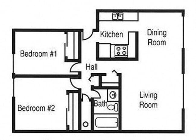 2 Bed 2 Bath E F05 floor plan