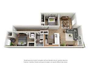 1x1 C 0222 floor plan