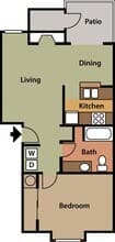 1B 0V-204 floor plan