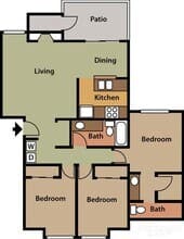 3B 0W-306 floor plan