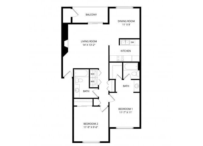 Unit K203 K203 floor plan
