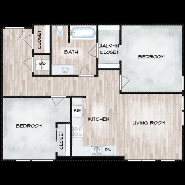 Unit D1 B703 floor plan