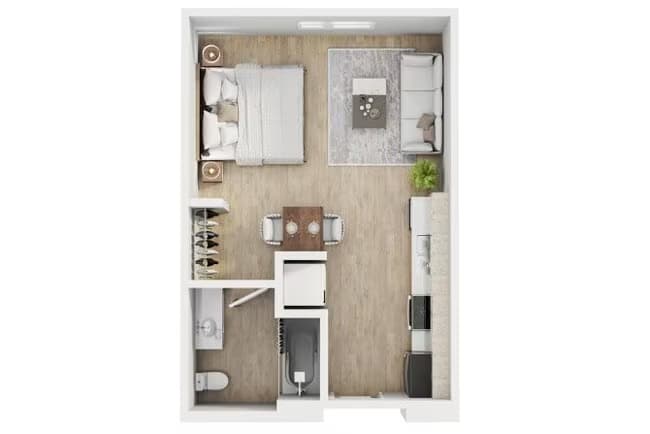 Studio A A603 floor plan