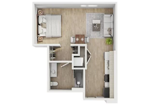 Studio B A301 floor plan