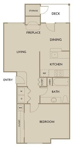 ONE BEDROOM 9-303 floor plan