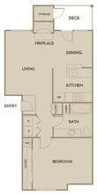 ONE BEDROOM 21-103 floor plan