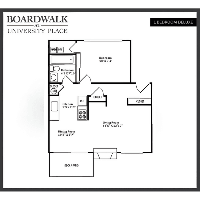 One Bedroom Deluxe 5802-I floor plan