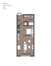 Open One Bedroom 0A 202 floor plan