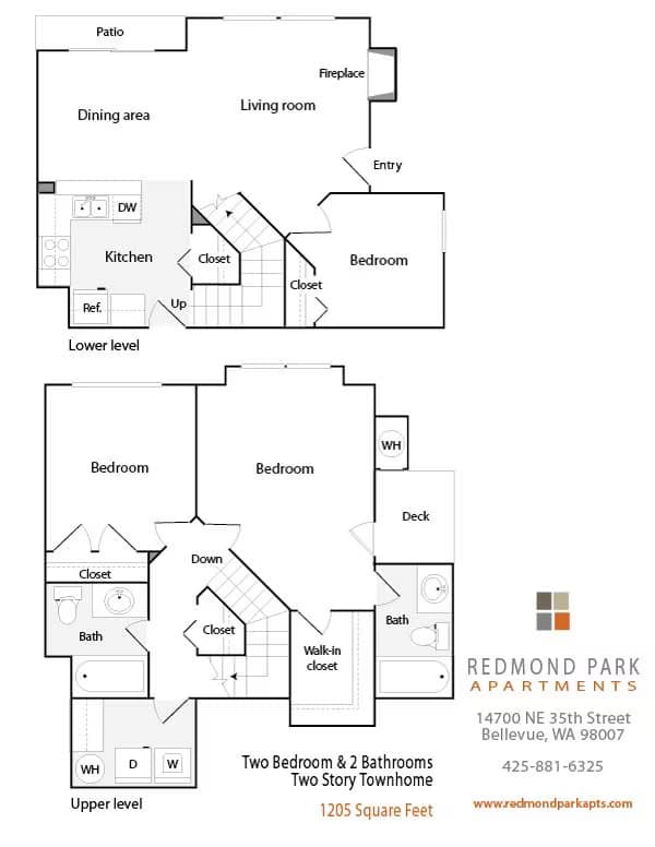 3BD/2BA TH-A 01-H105 floor plan