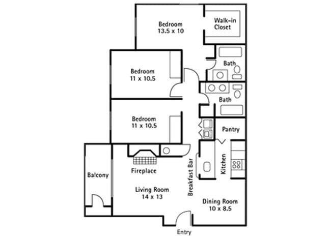 Unit J103 J103 floor plan