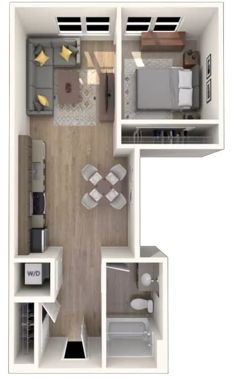 1 BR MFTE 587 floor plan