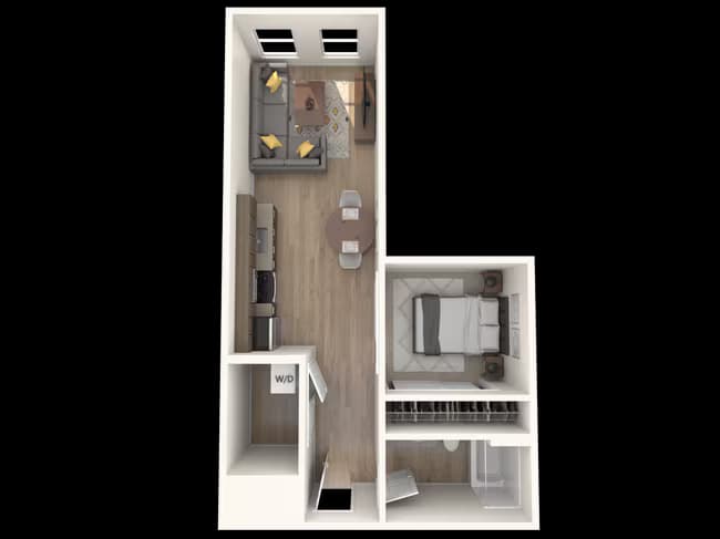1x1 Urban 678 floor plan