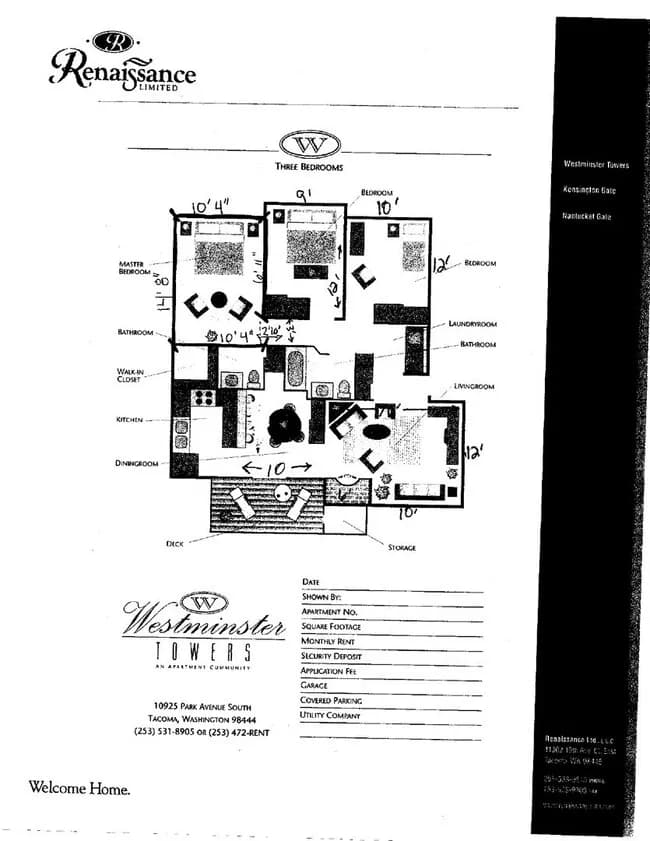 3 bedroom D310 floor plan
