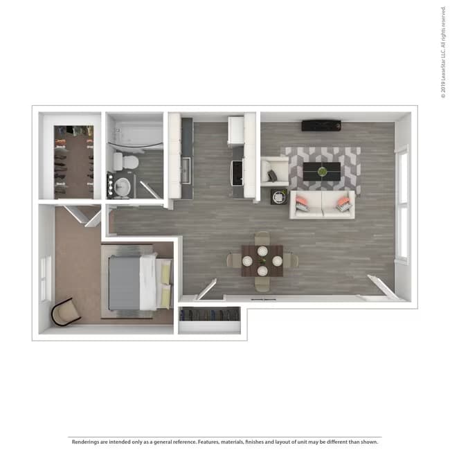 1 Bedroom 50 Percent AMI 09-06 floor plan