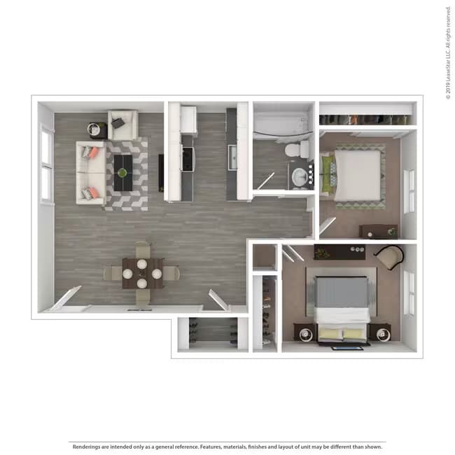 2 Bedroom 80 Percent AMI 06-07 floor plan