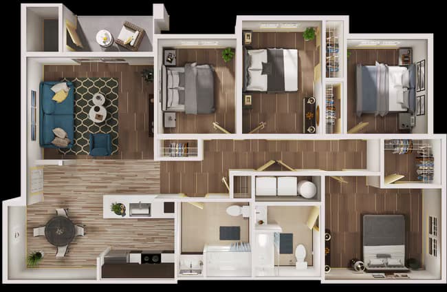 Unit D401 D401 floor plan
