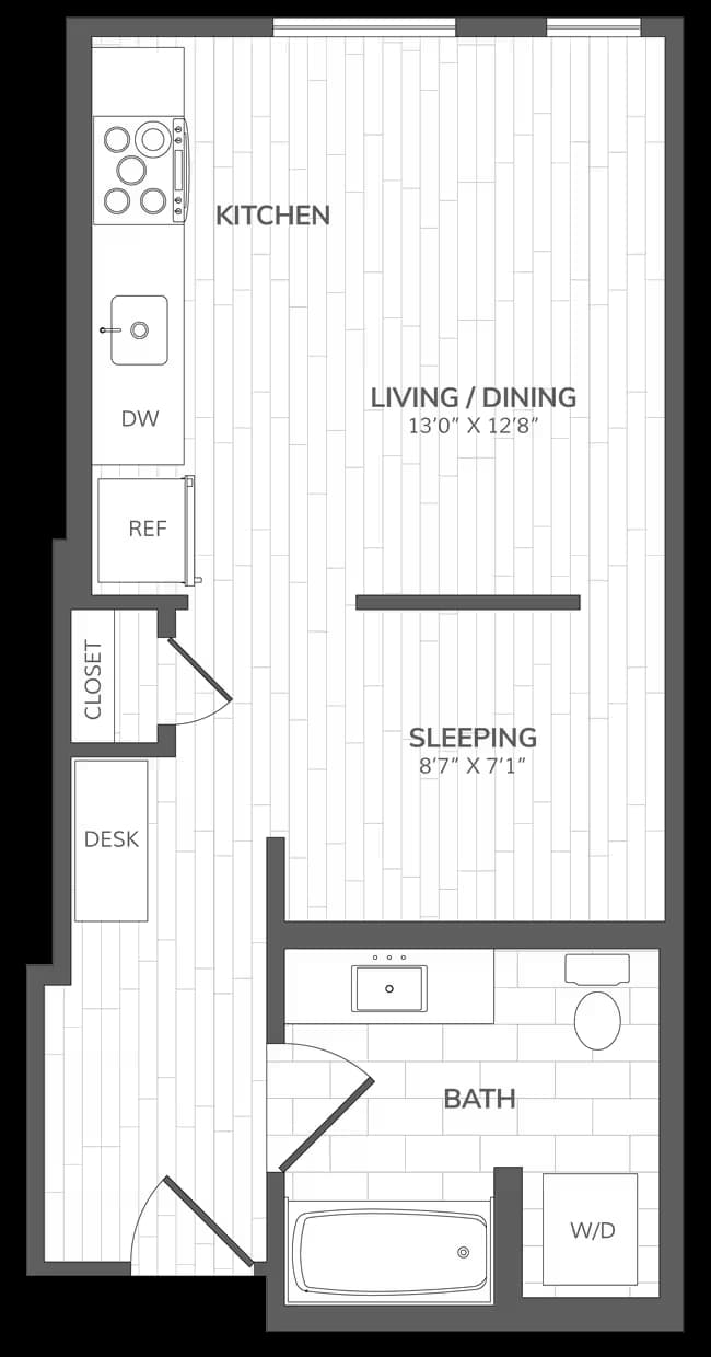 Studio 604 floor plan