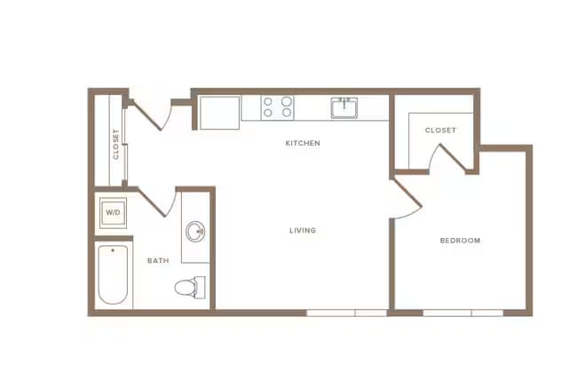A6 1x1 620 floor plan