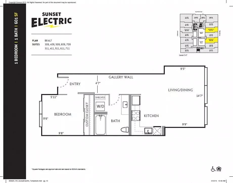 1x1 H 403 floor plan